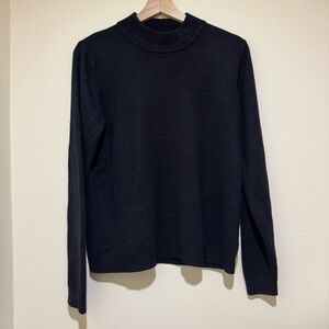 Women’s Vintage Traditions Brand Black Mock Neck Office Soft Warm Sweater Size M